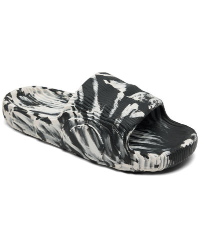 Shop Adidas Originals Adidas Men's Adilette 22 Slide Sandals From Finish Line In Carbon/aluminum