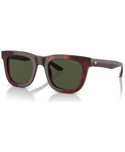 Shop Giorgio Armani Men's Sunglasses, Ar817149-x In Red Havana