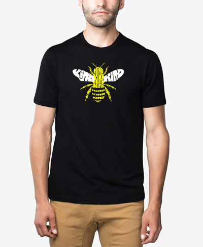 Shop La Pop Art Men's Premium Blend Word Art Bee Kind T-shirt In Black