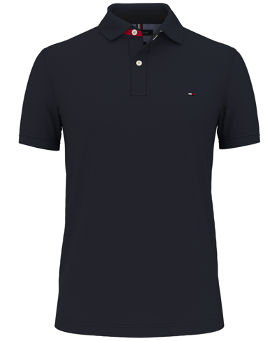 Shop Tommy Hilfiger Men's Hudson Th Flex Slim-fit Polo Shirt In Sky Captain