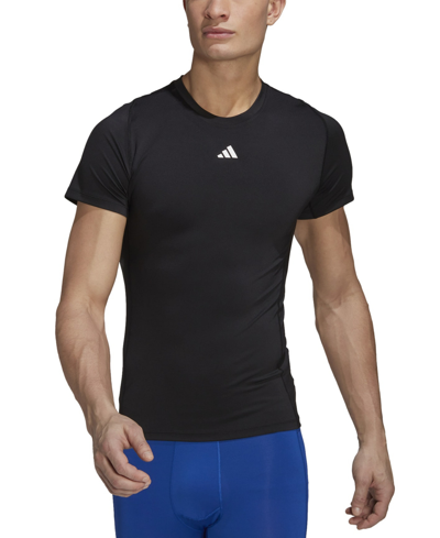 Shop Adidas Originals Men's Techfit Performance Training T-shirt In Black