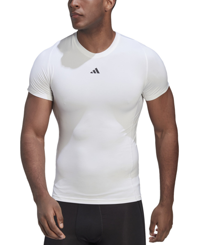 Shop Adidas Originals Men's Techfit Performance Training T-shirt In White
