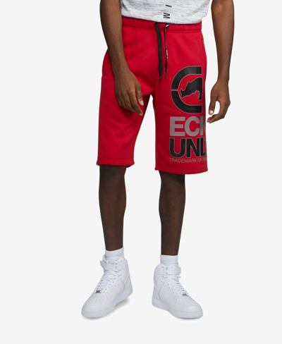 Shop Ecko Unltd Men's Flex It Fleece Shorts In Red