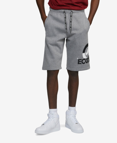 Shop Ecko Unltd Men's Four Square Fleece Shorts In Gray