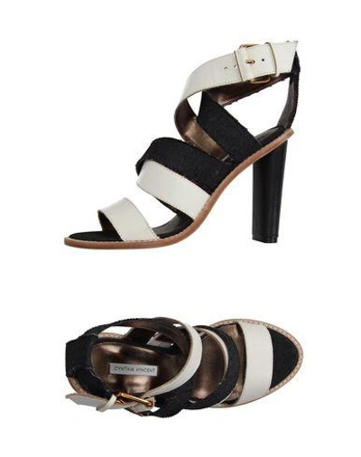 Shop Cynthia Vincent Sandals In Ivory