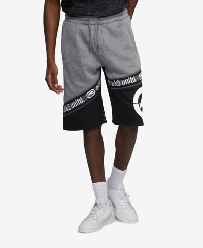 Shop Ecko Unltd Men's Diamond Fleece Shorts In Gray