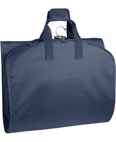 Shop Wallybags 60" Premium Tri-fold Travel Garment Bag With Pocket In Navy