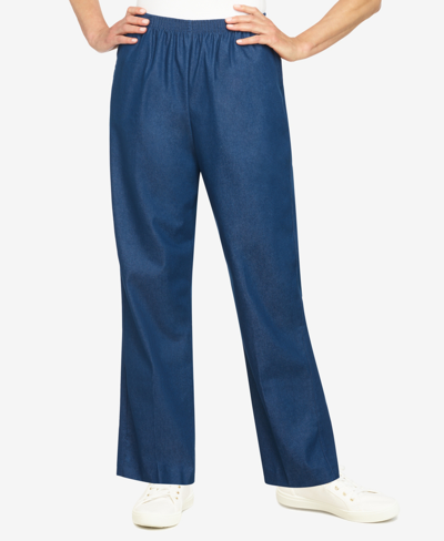 Shop Alfred Dunner Plus Size Classic Denim Pull-on Straight-leg Short Length Pants