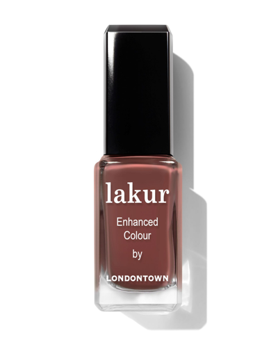 Shop Londontown Lakur Enhanced Color Nail Polish, 0.4 oz In Oud Mood (rich Hot Chocolate)