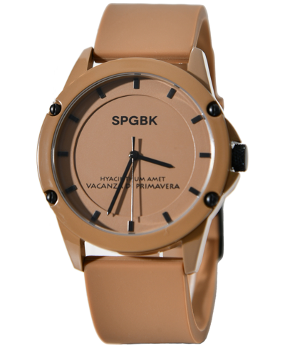 Shop Spgbk Watches Unisex Sandhill Brown Silicone Strap Watch 44mm