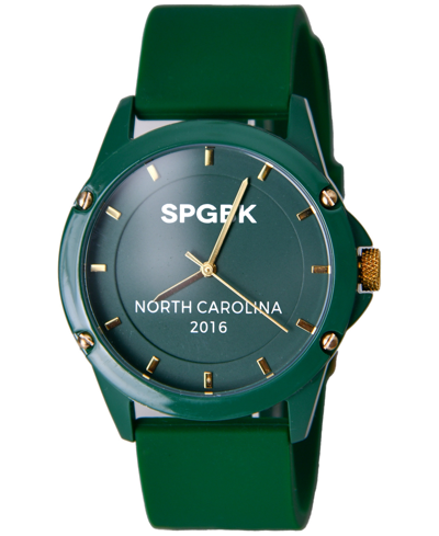 Shop Spgbk Watches Unisex Trojan Green Silicone Strap Watch 44mm In Forest Green