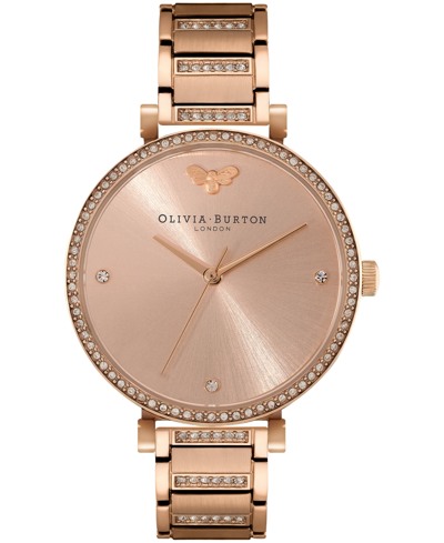 Shop Olivia Burton Women's T-bar Carnation Gold-tone Stainless Steel Bracelet Watch 32mm