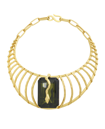 Shop Robert Lee Morris Soho Women's Snake Collar Necklace In Olivine