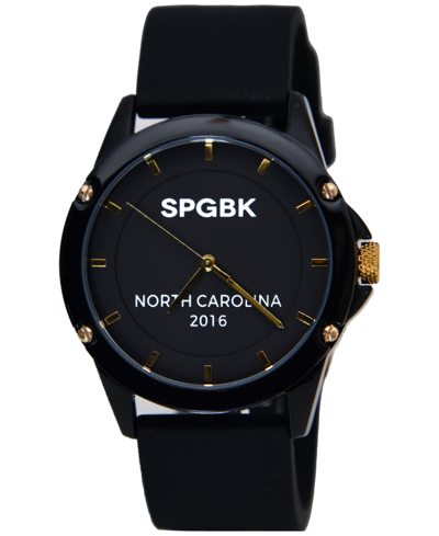 Shop Spgbk Watches Unisex Cumberland Black Silicone Strap Watch 44mm