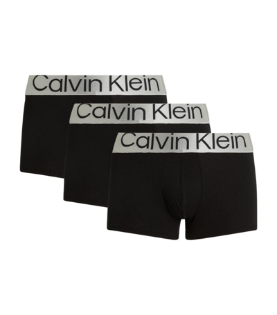 Shop Calvin Klein Reconsidered Steel Briefs (pack Of 3) In Black
