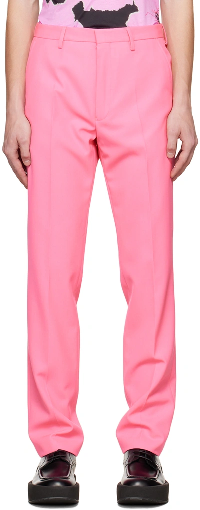 Shop Dries Van Noten Pink Cropped Trousers In 305 Pink