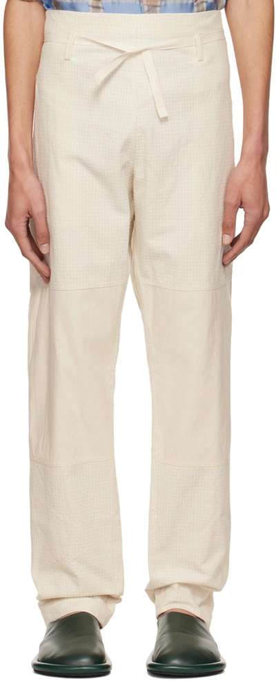 Shop Jacquemus Off-white Le Papier 'le Pantalon Taiolo' Trousers