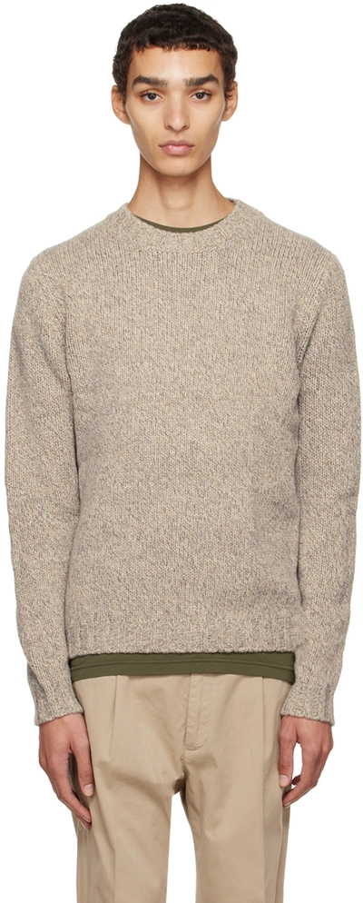 Shop Aspesi Gray Crewneck Sweater In 01199 Cenere
