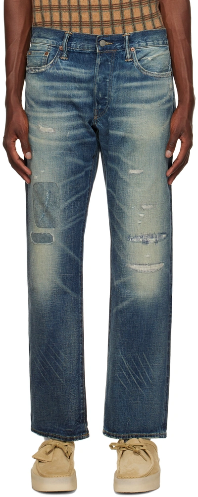 Polo Ralph Lauren Men's Classic-fit Distressed Selvedge Jeans In Russelwood  | ModeSens