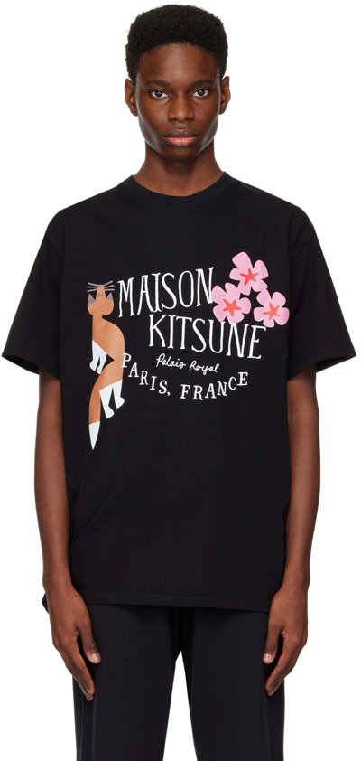 Shop Maison Kitsuné Black Bill Rebholz Edition 'palais' T-shirt In P199 Black