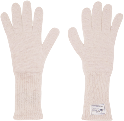 Shop Raf Simons Pink Brushed Gloves In 0034 Light Pink