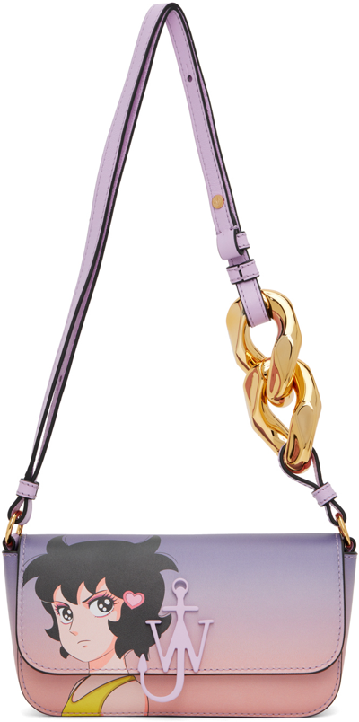 Shop Jw Anderson Purple Chain Baguette Anchor Bag In 730 Lilac