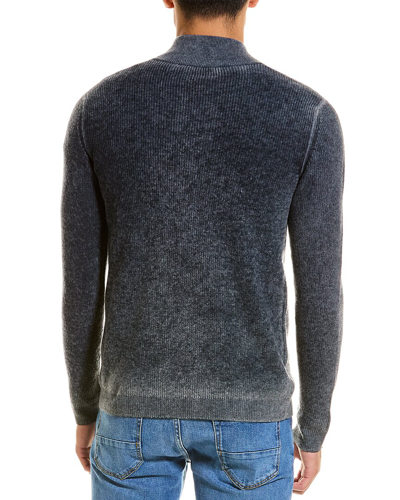 Shop Autumn Cashmere Inked Shaker Wool & Cashmere-blend 1/4-zip In Grey