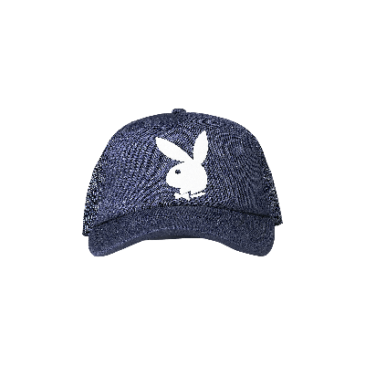 Pre-owned Pleasures Bunny Trucker Hat 'navy' In Blue