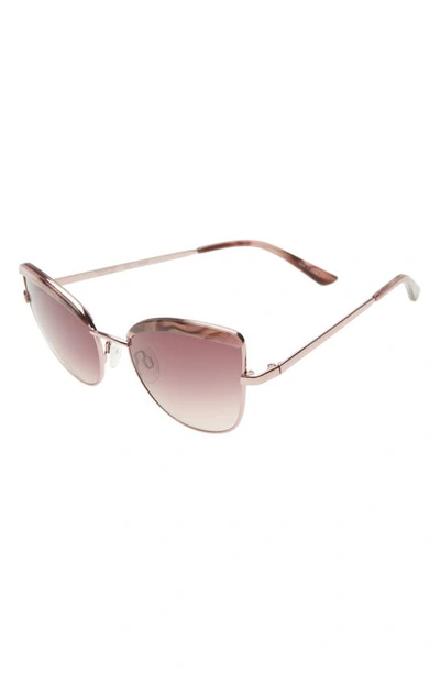 Isaac Mizrahi New York 55mm Gradient Cat Eye Sunglasses In Rose