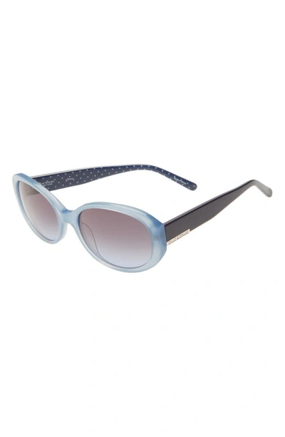 Shop Isaac Mizrahi New York 56mm Modified Round Sunglasses In Blue