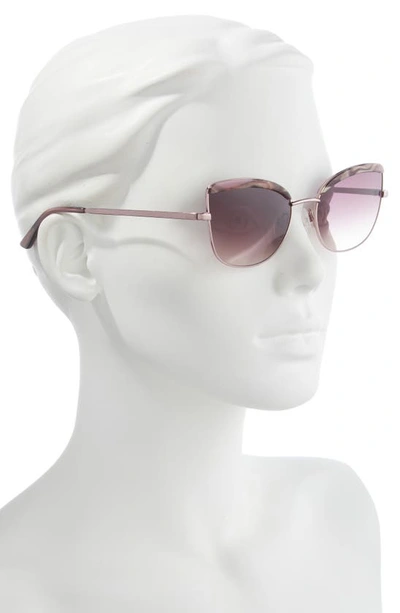 Shop Isaac Mizrahi New York 55mm Gradient Cat Eye Sunglasses In Rose