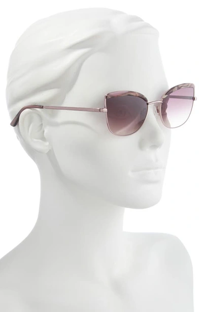 Isaac Mizrahi New York 55mm Gradient Cat Eye Sunglasses In Rose