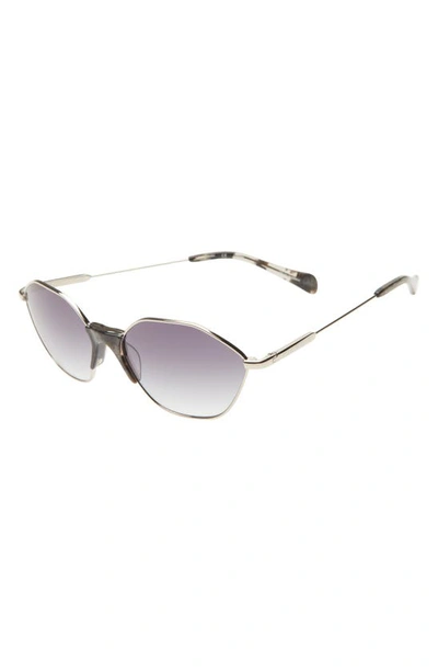 Shop Isaac Mizrahi New York 55mm Geometric Sunglasses In Silver