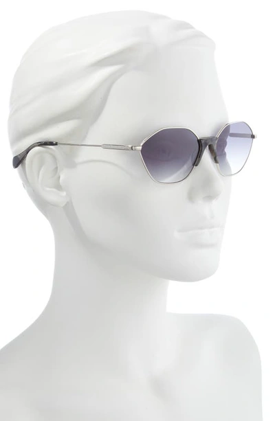 Shop Isaac Mizrahi New York 55mm Geometric Sunglasses In Silver