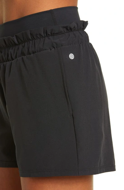 Shop Zella Shirred Up Shorts In Black