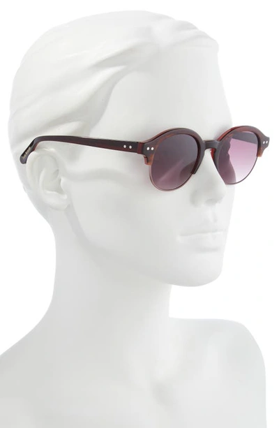 Shop Isaac Mizrahi New York 49mm Round Sunglasses In Burgundy