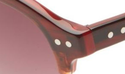 Shop Isaac Mizrahi New York 49mm Round Sunglasses In Burgundy