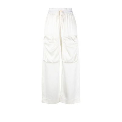 Shop Off-white White Duchesse Cargo Trousers