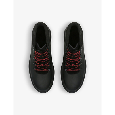 Shop Ugg Biltmore Padded-collar Leather Hiker Boots In Black