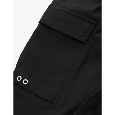 Shop Rick Owens Boys Black Kids Pods Stretch-cotton Cargo Shorts 4 –