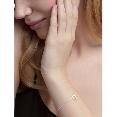 Thomas Sabo Circle Sterling Silver And Zirconia Bracelet In White