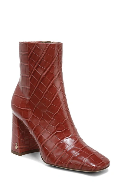 Shop Sam Edelman Codie Square Toe Bootie In Rose