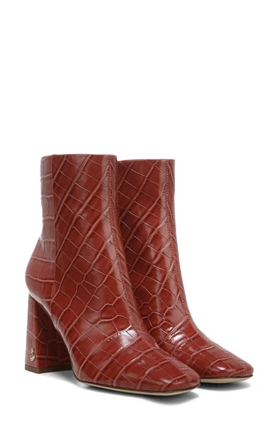 Sam Edelman Fawn Block Heel Bootie In Rose