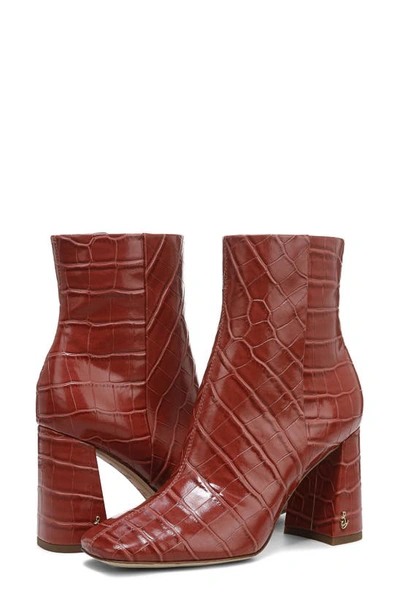 Sam Edelman Fawn Block Heel Bootie In Rose