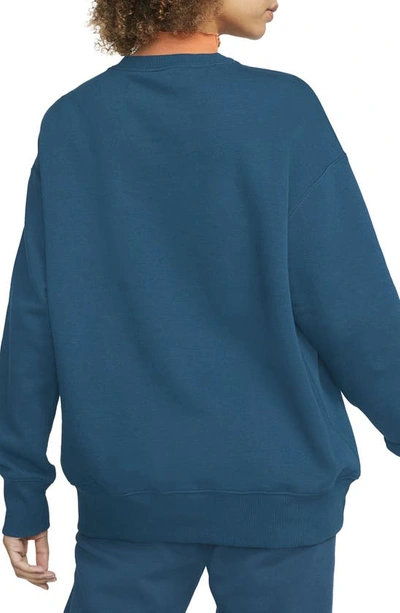 Shop Nike Sportswear Phoenix Sweatshirt In Valerian Blue/ Sail