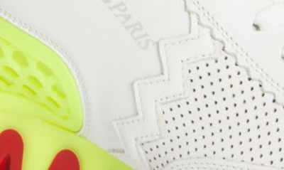 Shop Christian Louboutin Loubishark Sneaker In Bianco/ Fluo Yellow