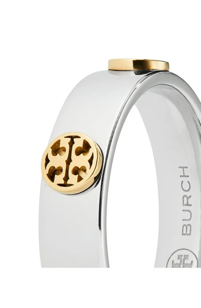 Shop Tory Burch Miller Stud Ring In Tory Silver / Tory Gold