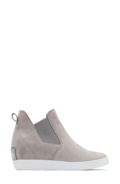 Shop Sorel Out N About Slip-on Wedge Shoe Ii In Chrome Grey/ White