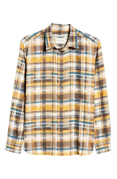 Shop Peregrinewear Farley Check Brushed Cotton Button-up Shirt In Spratton Check