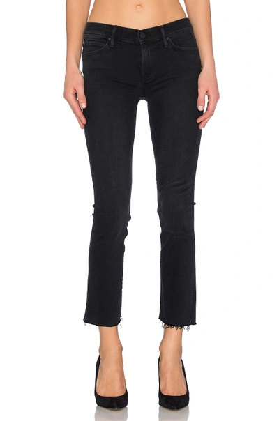Mother The Insider Crop Distressed High-rise Flared Jeans In Not Guilty